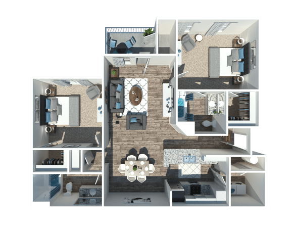 Floor Plan  Two Bedroom