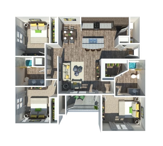 Floor Plan  a 3d floor plan of a house