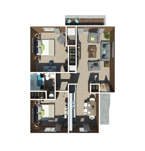Floor Plan  Barrington 2 Bedroom