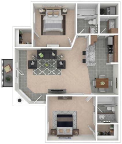 Floor Plan  2 Bedroom