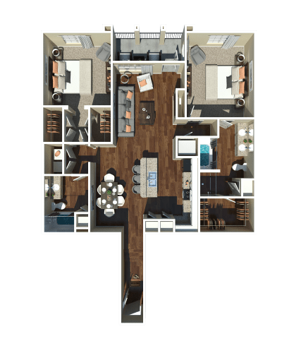 Floor Plan  Zachary Parkside Apartments in Zachary, LA