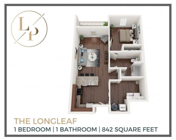 Floor Plan  a floor plan of a 1 bedroom 1 bathroom floor plan with a 1120 sq