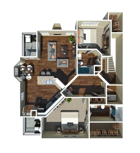 Floor Plan  Zachary Parkside Apartments in Zachary, LA