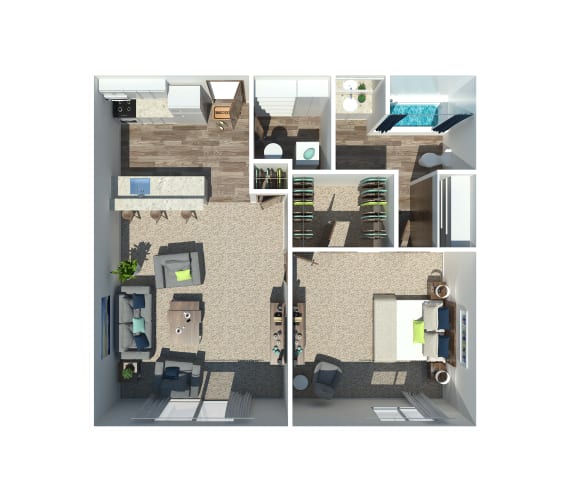 Floor Plan  Villas One Bedroom
