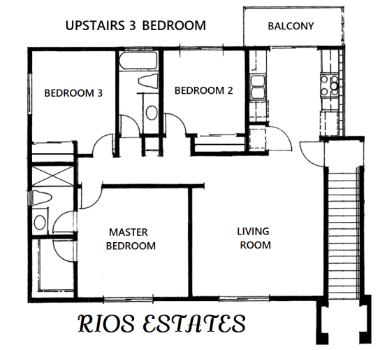 Floor Plan  a floor plan of a house with bedrooms and a living room