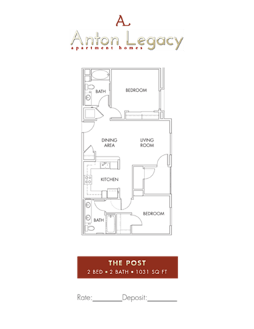 Floor Plan  a floor plan of the post