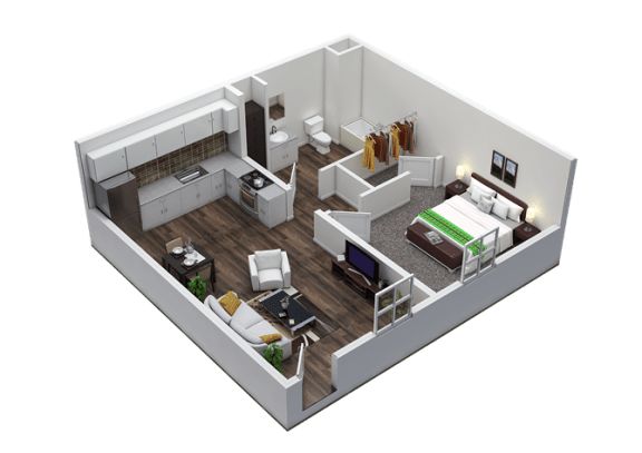 Floor Plan  1 br large