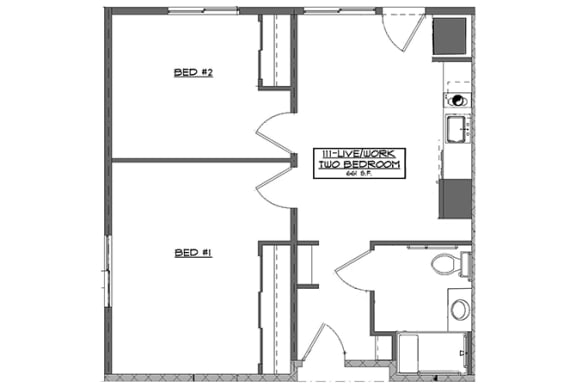 Floor Plan  the floor plan of the second level of a house with a bedroom and a bathroom