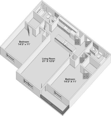 Floor Plan  the manhattan apartment homes apartment homes for rent in glendale heights il 60139 floor plan