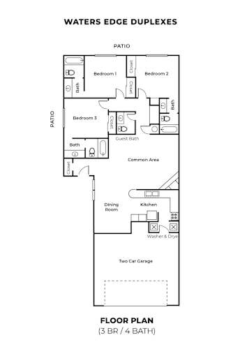 Floor Plan  the floor plan of waters edge condos