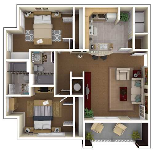 Floor Plan  a floor plan of a 1 bedroom apartment at the crossings at white marsh apartments in white marsh