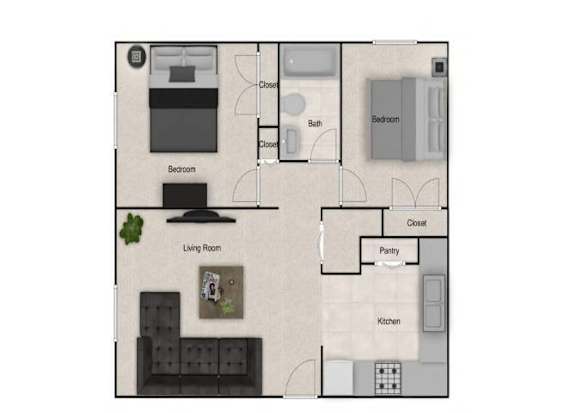 Floor Plan  the layout of the floor plan of this apartment