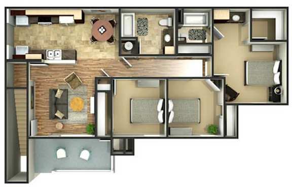 Floor Plan  a floor plan of a house
