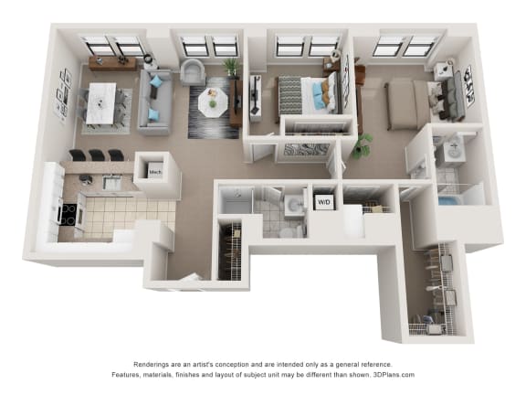 Floor Plan  Floor plans of an apartment home in Philadelphia, PA