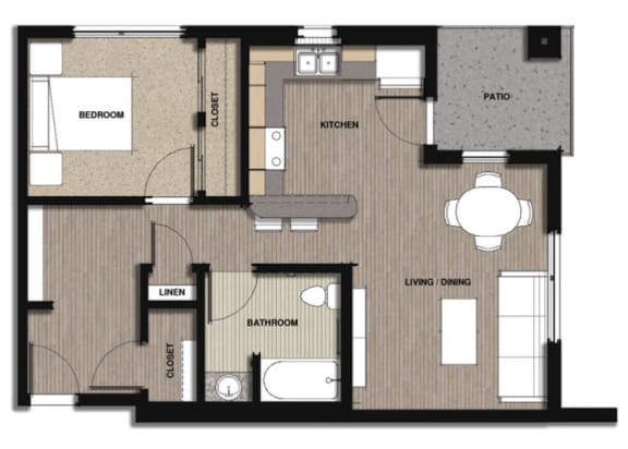 Floor Plan  Floor Plan 1 bedroom Type B