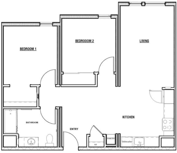 Floor Plan  a black and white floor plan of a house
