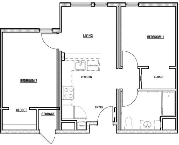 Floor Plan  a floor plan of a house