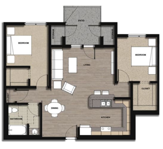 Floor Plan  Floor Plan 2 bedroom Type A