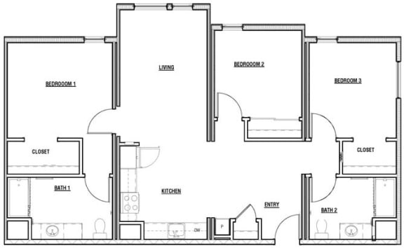 Floor Plan  a floor plan of a house