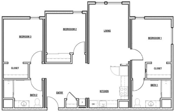 Floor Plan  a floor plan of a house