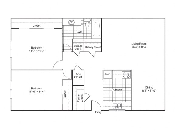 Floor Plan  a floor plan of a living room with a bedroom and a dining room