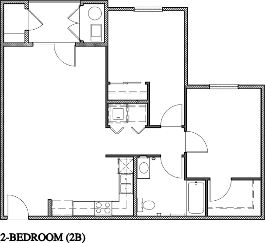 Floor Plan  Two Bedroom Floorplan Type B