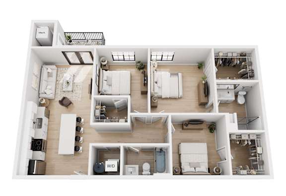 Floor Plan  A top-down view of a house layout with labeled rooms.