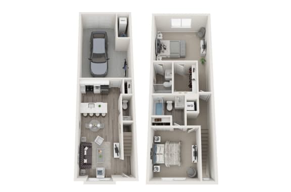 Floor Plan  a stylized floor plan  1 bedroom  1190 square feet