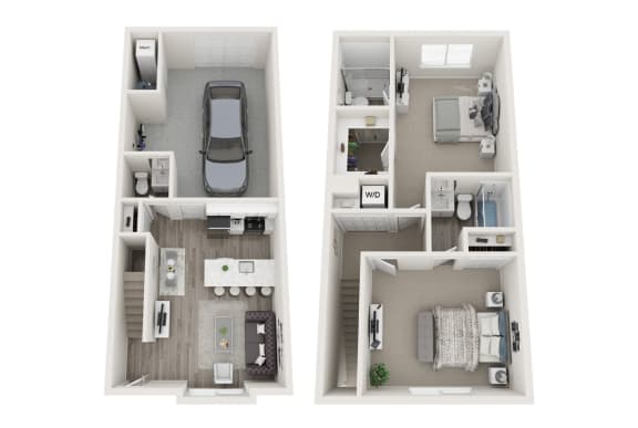 Floor Plan  a stylized floor plan with a bedroom and a living room