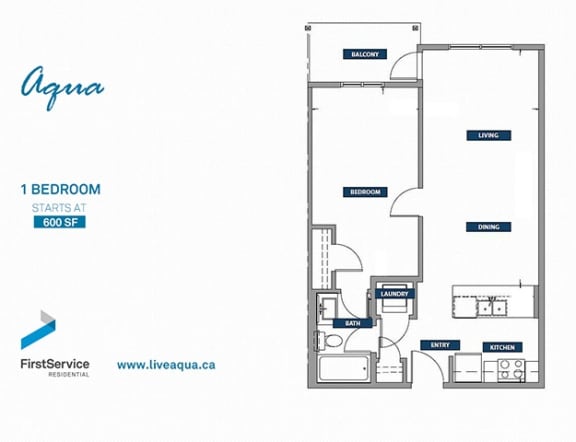 Floor Plan  1 Bedroom