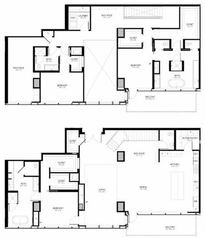 Floor Plan  F1 Floor Plan at Two Lincoln Tower, Washington, 98004