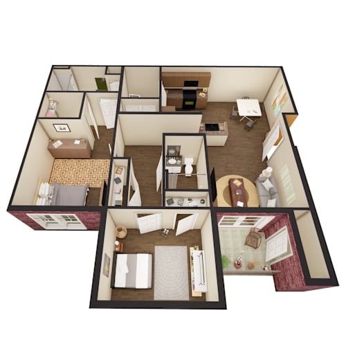 Floor Plan  Two Bedroom