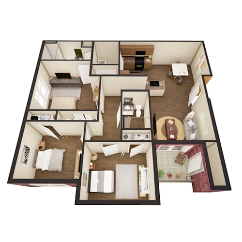 Floor Plan  Three Bedroom