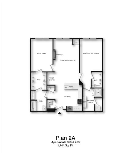 Floor Plan  34 Eden - 2Bedroom 2 Bathrooms