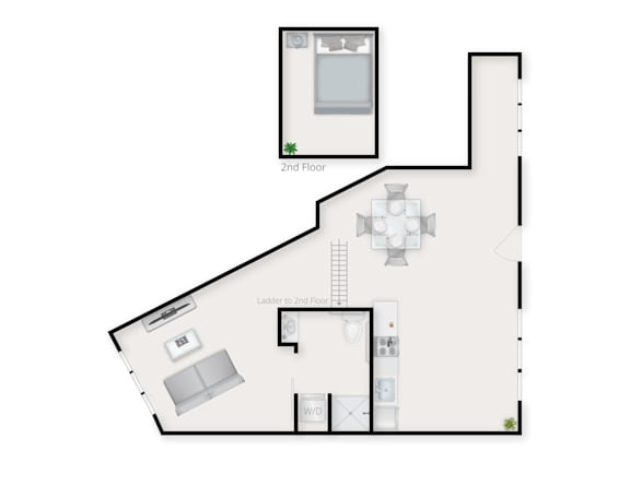 Floor Plan  Loft B - Furnished