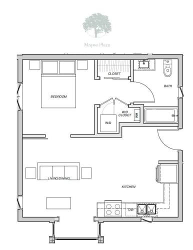 Floor Plan  Type D - Bay Window