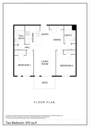 Floor Plan  a floor plan of two bedroom floor plan with two baths