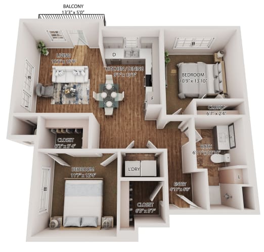 Floor Plan  Grand (2 Bedroom)