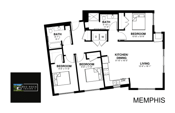 Floor Plan  a floor plan of a house with a bedroom and a living room