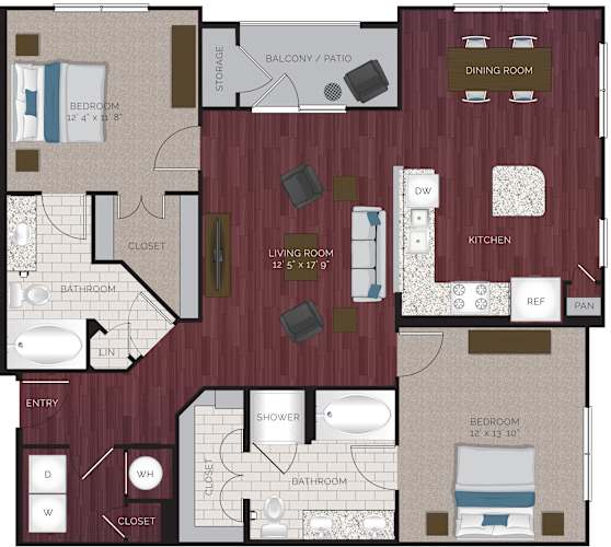 Floor Plan  A detailed layout of a house floor plan with rooms labeled.
