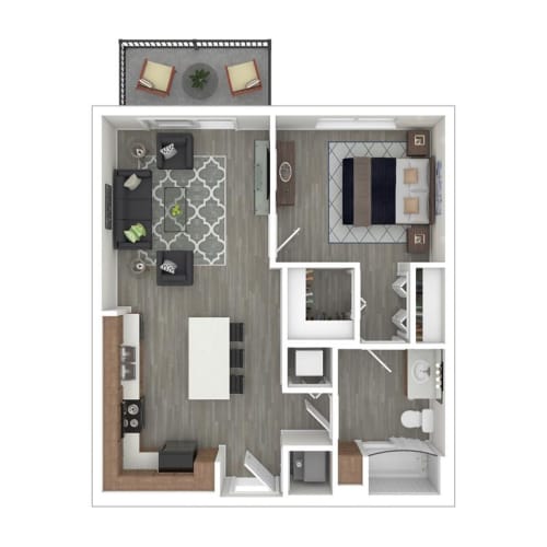 Floor Plan  a floor plan of a bedroom apartment