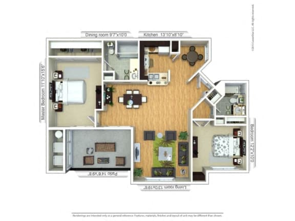 Floor Plan  bardolino 2b2b at The Atlantic Preserve, Florida 33322