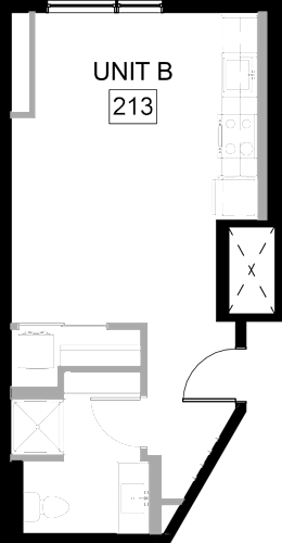 Floor Plan  Studio Unit B