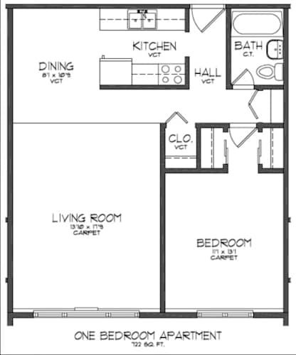 Floor Plan  1 Bedroom | 1 Bath
