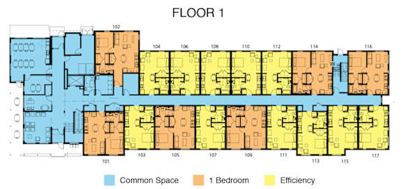 Floor Plan  a floor plan of a building with different floors and rooms