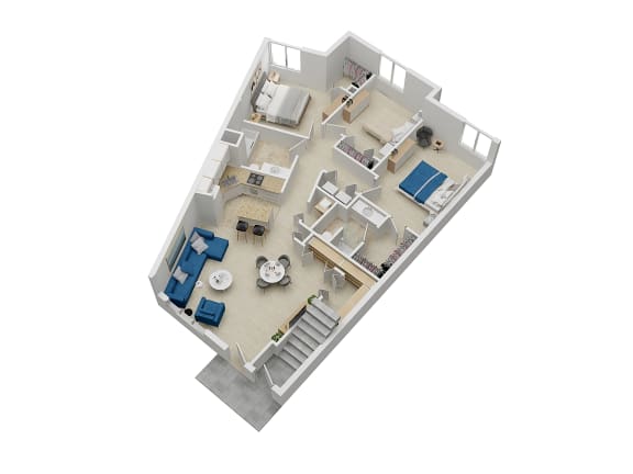 Floor Plan  3 bed 2 bath 1320 square floor floor plan image