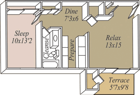Floor Plan  Birdcage Village - Cardinal floorplan