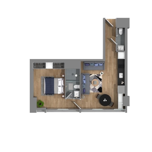 Floor Plan  a floor plan of a house with a bedroom and a bathroom