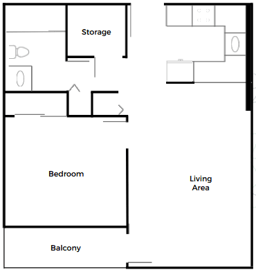 Floor Plan  One-Bedroom