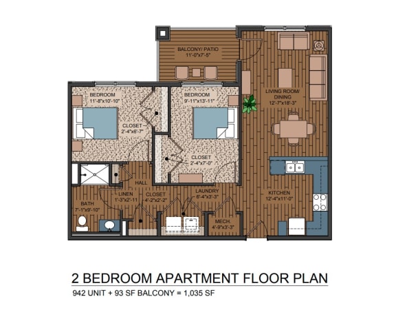 Floor Plan  the floor plan of the apartment